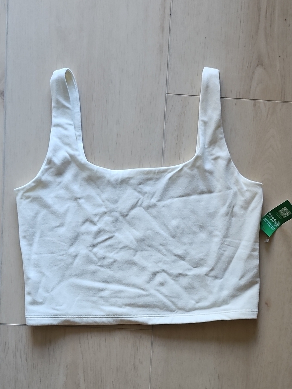 GAP Ivory Square Neck Crop Tank Size S